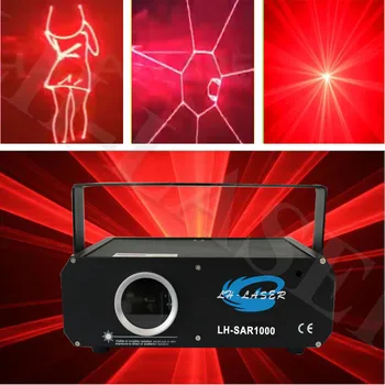 

Sound active+DMX512+SD Card 1000mw Mini single red color christmas laser lighting projector system