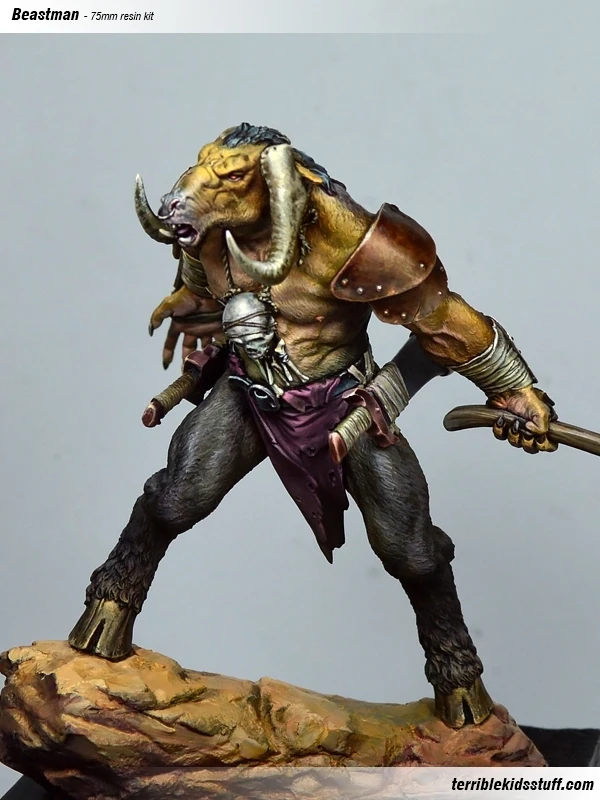 [Loong Way Miniatures] страшные-дети-вещи Beastman 75 мм миниатюрные из полимерной смолы