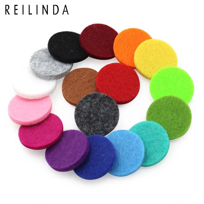 

20pcs! popular 22.5mm round colorful aromatherapy locket pad for 30mm essential oil diffuser perfume floating locket