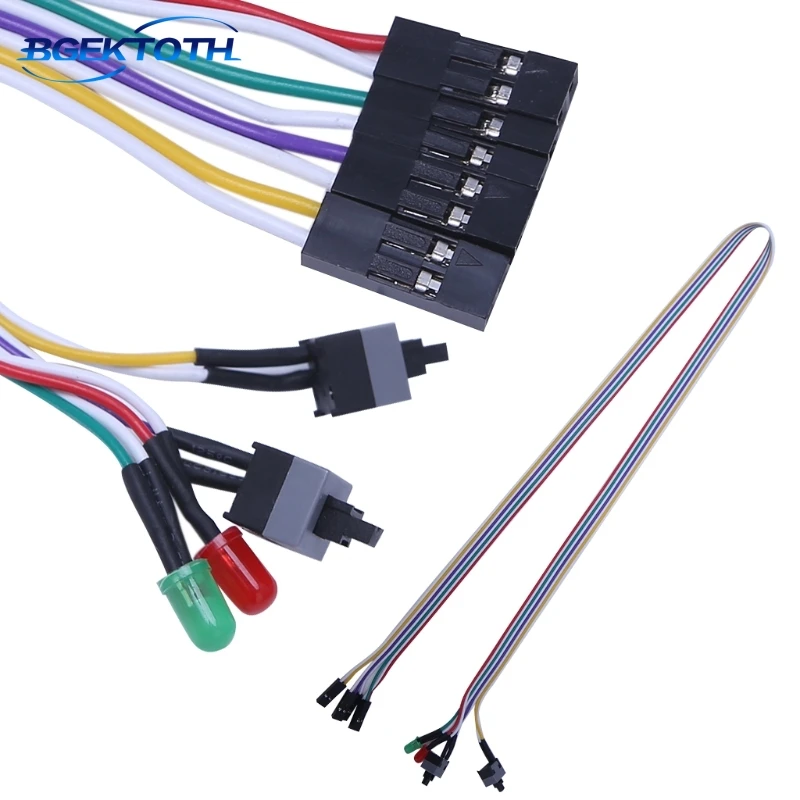 

2018 65cm Desktop Computer PC Case ATX Power On Reset Switch Cable With HDD LED Light Feb8