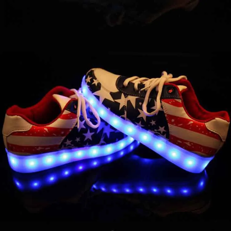 

2017 Women Led Light Shoes Women Casual Shoes Fashion Couple Models Star Light Luminous Shoes #B1849