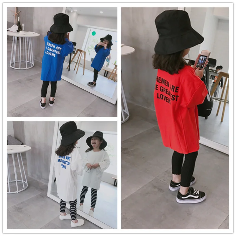 

Children's Wear 2019 Spring and Autumn Girl Back Alphabet Shirt Baby Child Shirt