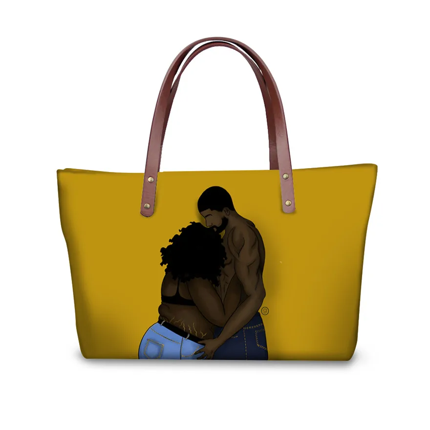 FORUDESIGNS/2 шт., женские сумки, наборы, Черная Королева, африканские девушки, печать, большие сумки на плечо, женские сумки шопперы, женская сумочка и кошелек - Цвет: R3069AL