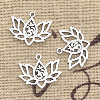 

8pcs Charms Lotus Flower Yoga Om 21x17mm Antique Making Pendant fit,Vintage Tibetan Silver color,DIY Handmade Jewelry