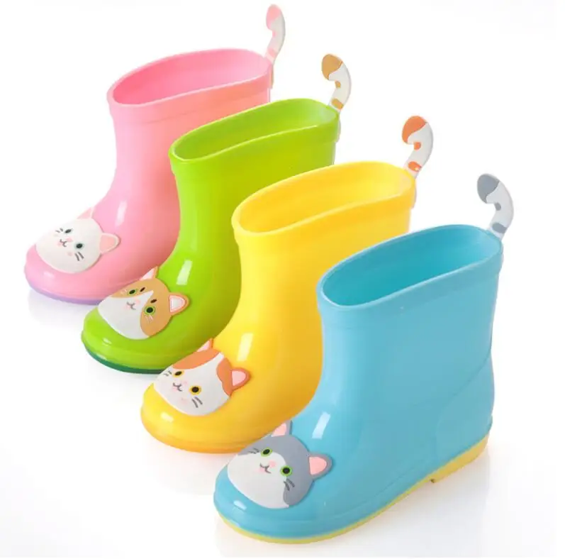 

Adorable Cat Tail Children's Rain Boots Baby Boots Anti-slip 3-4-5-Year-Boys And Girls Boots 15-19CM