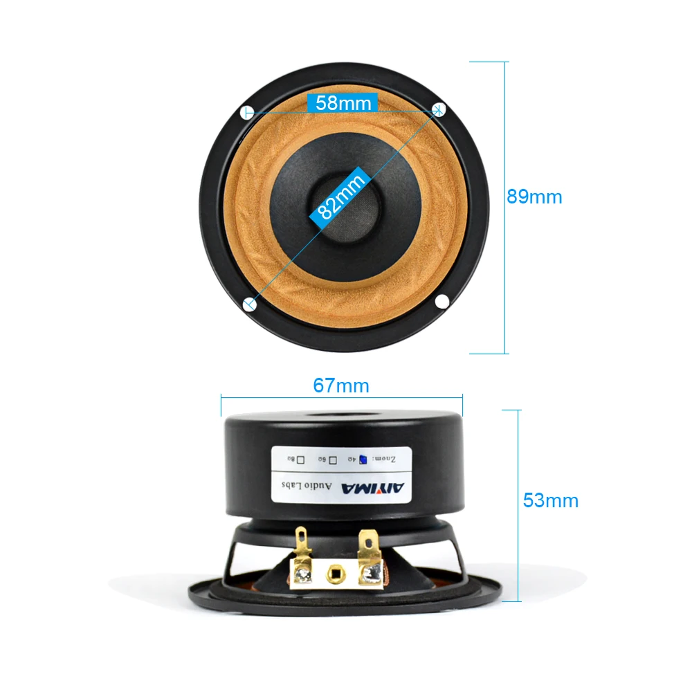 1Pc 3 Inch Audio Portable Speaker 4 8 Ohm 20W Full Range Stereo Hifi Speakers DIY Home Theater Bluetooth-compatible