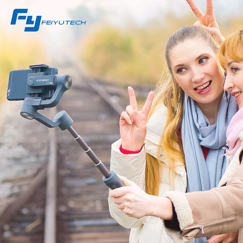 Дешево Feiyu Tech vimble 2 3 оси Бесщеточный Ручной устойчивый Gimbal расширение стержня для смартфонов iPhone GoPro SJCAM pk гладкая Q