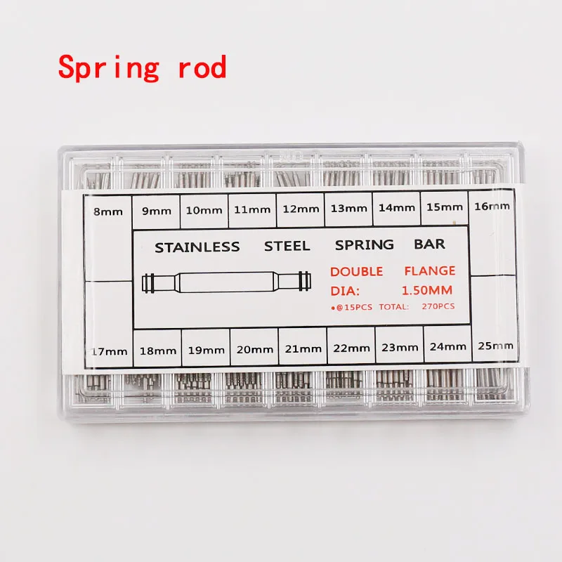 Аксессуары для часов Ремешок Соединительный вал пружинный штифт 8 мм-мм 25 мм ремешок шпилька цепь штифт ремонт Ссылка pin professional tool kit tool - Цвет ремешка: spring rod a box