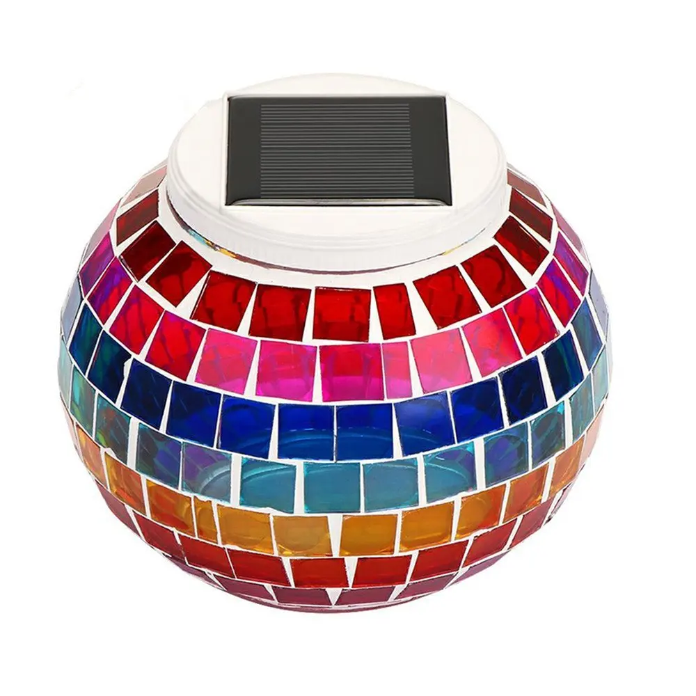 Solar Powered Mosaic Glass Ball Light 2
