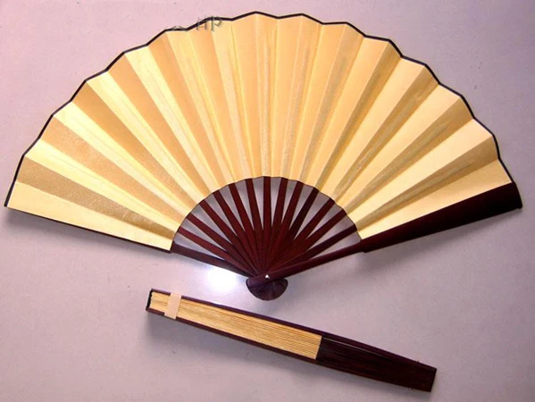 Большой бамбуковый складной ручной вентилятор черный китайский веер картина для взрослых Изобразительное искусство программы шелковые бумажные вентиляторы подарок 5 шт./партия - Цвет: Цвет: желтый