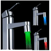 Модный светодиодный светильник, водопроводный кран, потолочный светильник, 3 цвета, изменение температуры, свечение, насадка для душа, кухонный датчик температуры