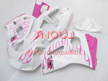 

Pink Flame in White for GSXR600 750 96-00 GSX R600 GSXR600 GSXR750 GSX-R600 96 97 98 99 00 1996 1997 1998 1999 2000 Fairing Kit