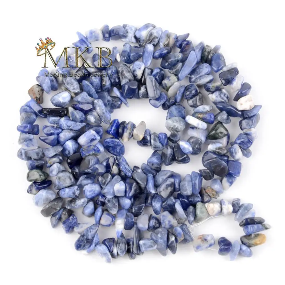 8-12 мм кристаллы аметиста гравий бусины для изготовления ювелирных изделий 33 дюйма нерегулярный натуральный камень чип бусины для изготовления браслетов оптом - Цвет: Sodalite