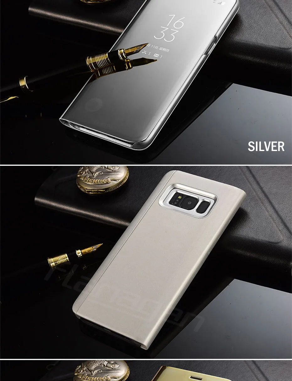 Умный зеркальный флип-чехол для телефона для samsung Galaxy M20 M10 S10E S8 S9 S10 плюс S7 край J4 J6 A6 A8 плюс A9 A30 A50 A10 A70 A40