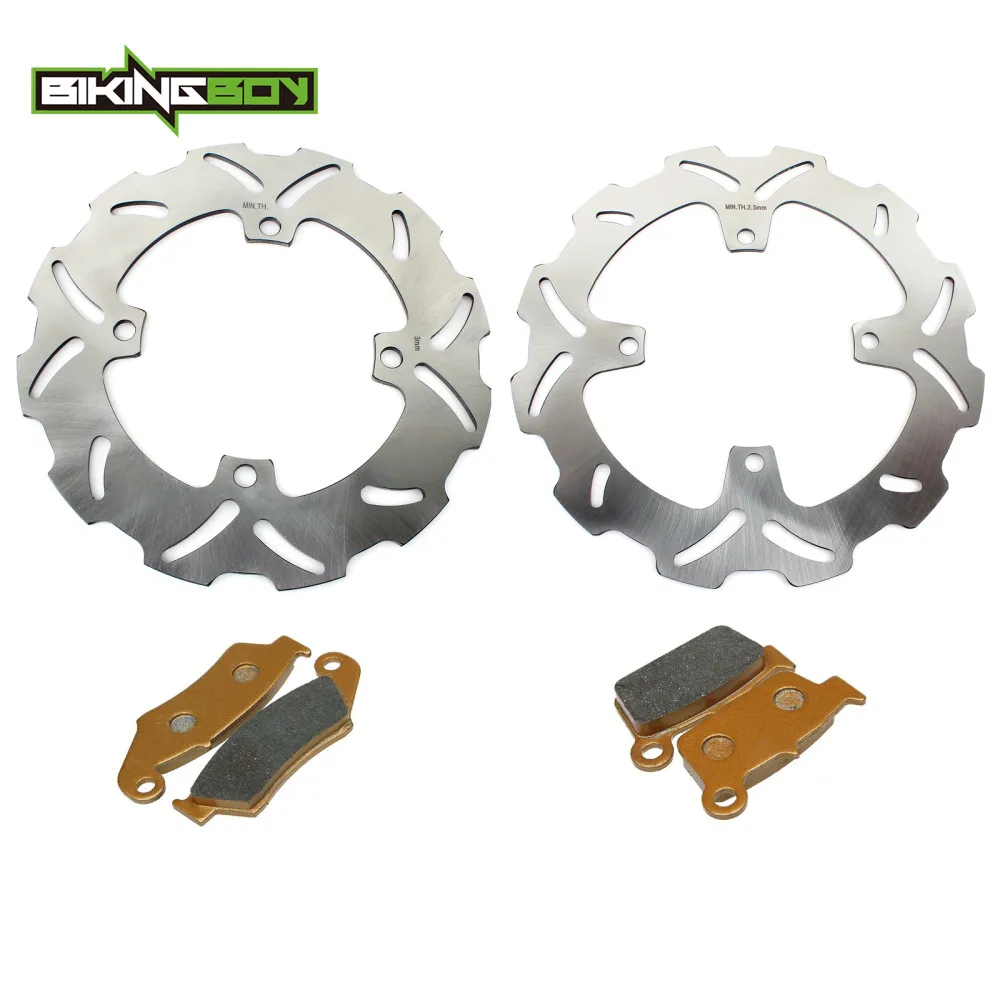 Wave ZC BIKINGBOY спереди и сзади тормозные диски роторов+ колодки KX250F KX450F 06 07 08 09 10 11 KLX 450 R 2008-2011 KXF 450 KX-F 250 MX - Цвет: Wave ZC