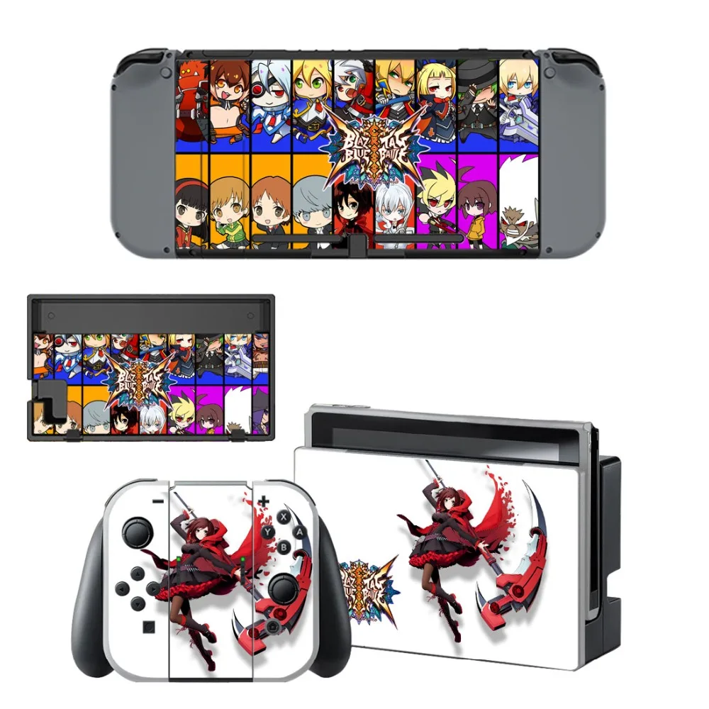 

BLAZBLUE CROSS TAG BATTLE Decal Vinyl Skin Sticker for Nintendo Switch NS Console + Controller + Stand Holder Protective Skin