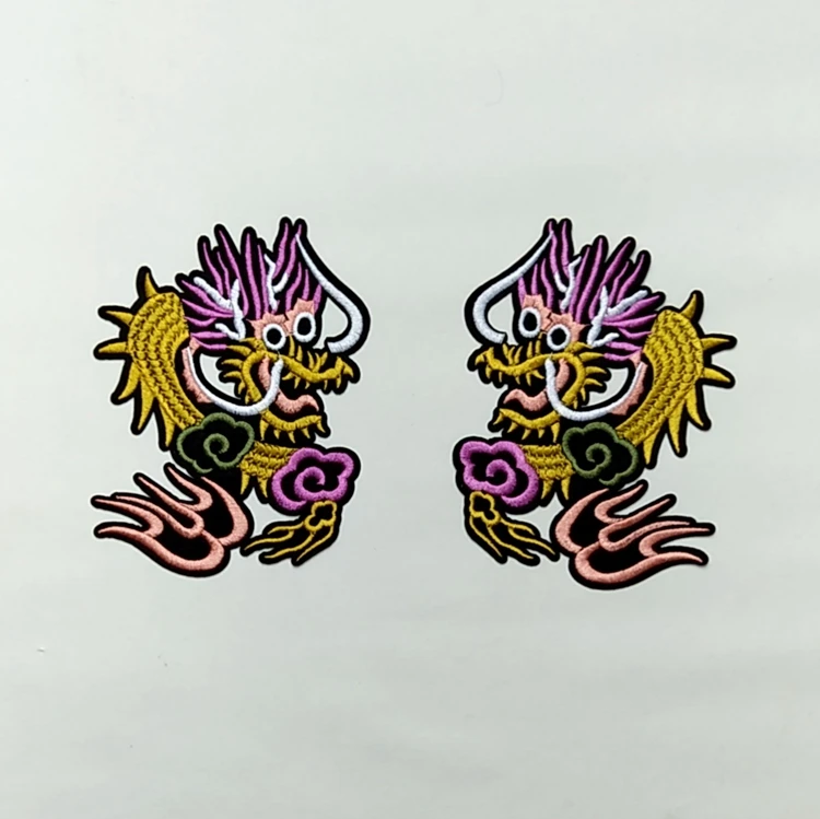 

drangon 1pair applique embroidered patches for clothing,parches termoadhesivos para ropa stickers for clothes