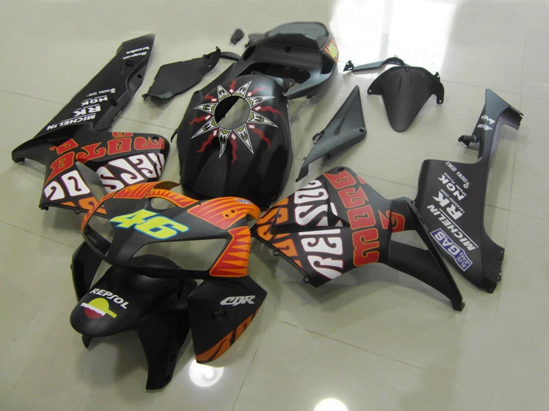

REPSOL matte black Fairing kit for HONDA CBR600RR 05 06 CBR 600 RR F5 2005 2006 CBR 600RR Motorocycle Fairings set+7gifts ZB34