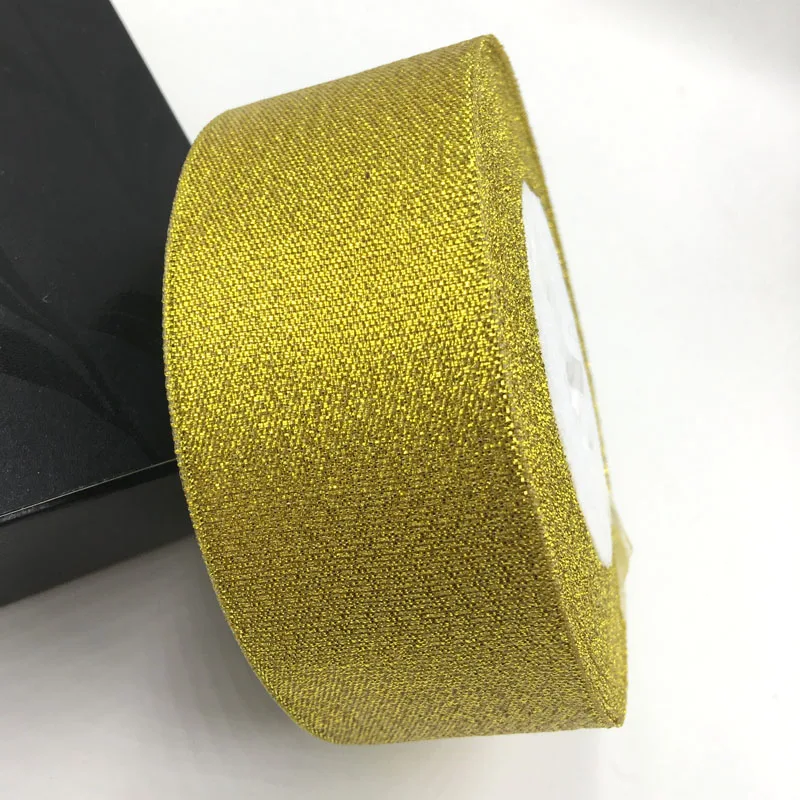 (25yards/roll) 40mm Metallic Glitter Ribbon Colorful gift package