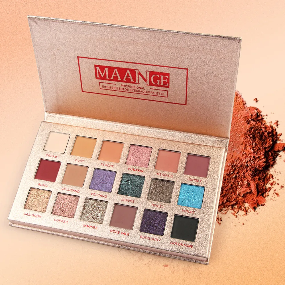 

18 Color Shimmer Glitter Eye Shadow Powder Matt Eyeshadow Cosmetic Makeup Waterproof Cosmetics eye shadow 5.15djl
