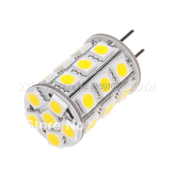 

Free Shipment !!! Led G6.35 Lamp Lighting Bulb 12VAC/12VDC/24VDC 27pcs of 5050SMD 4W Dimmable White Warm White