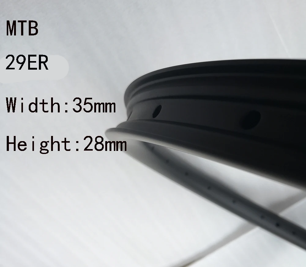 MTB 29er tubeless wheels XC AM DH 35mm width 28mm deep 29inch mountain bike disc wheelset Hookless carbon rim clincher