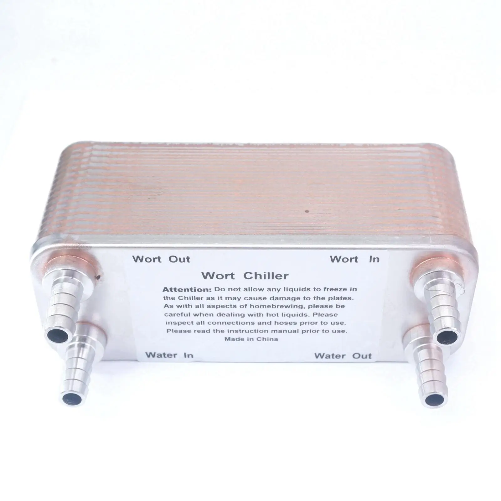 30 Plates Wort Chiller 304 Stainless Homebrew Heat Exchanger 1/2" Hose