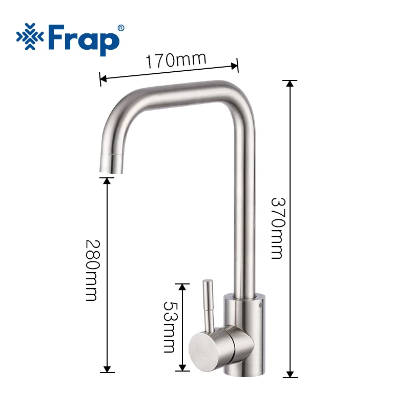 Frap Stainless Steel Kitchen Faucet Brushed Process Swivel Basin Faucet 360 Degree Rotation Hot & Cold Water Mixers Tap Y40108 Frap Stainless Steel Kitchen Faucet Brushed Process Swivel Basin Faucet 360 Degree Rotation Hot & Cold Water Mixers Tap Y40108