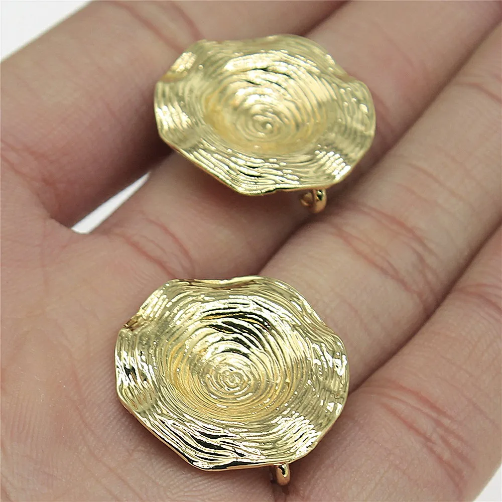 

6pcs KC Gold Color Zinc Alloy 23x24mm Geometric Ear Hooks Earring Wires Diy Fashion Earrings Making Jewelry Accessories