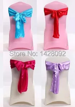 

Selftie satin bowknot for chair covers wedding decration banquet decoration