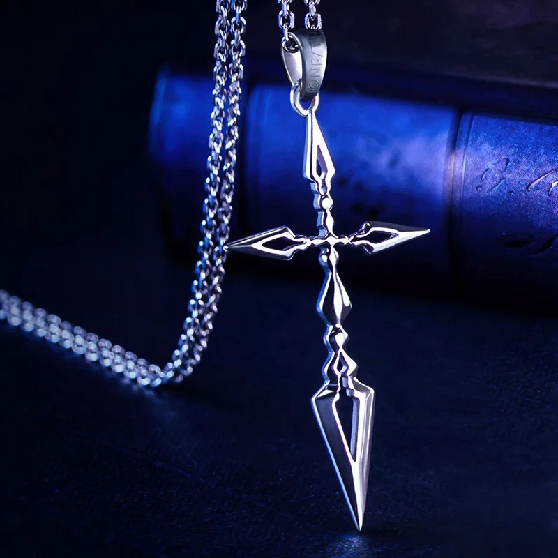 Fate Zero Серебряная сабля Подвеска из стерлингового серебра 925 пробы колье аниме для