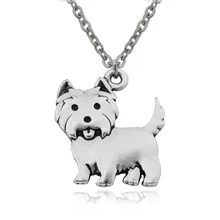 

Vintage 3D Westie Gothic Pendant Maxi Necklace Boho Dogs Statement Necklaces For Women Men Jewelry Best Friend Gift Chocker