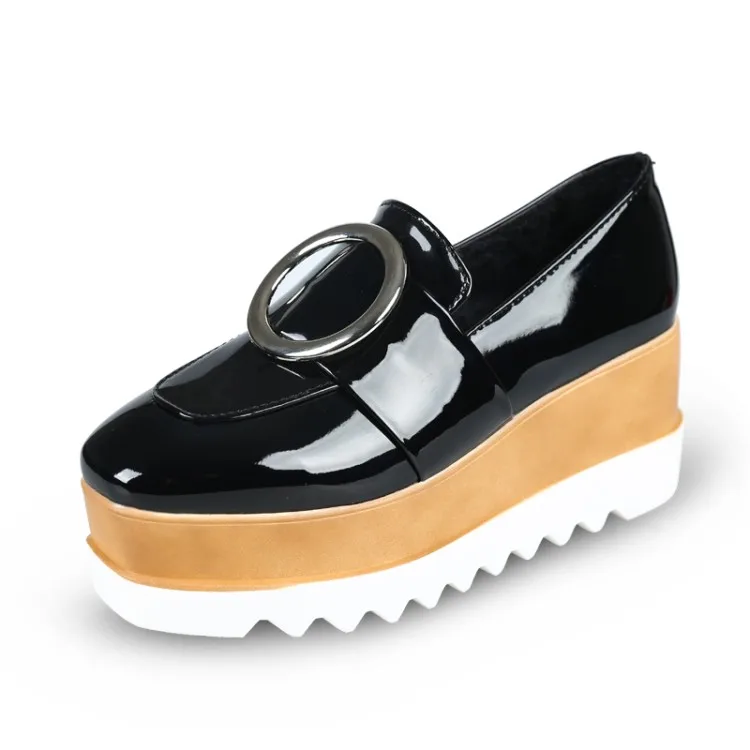 

2017 Oxfords Shoes for Women Platform Creepers Slip On Women's Oxfords Shoes Casual Ladies Flats Shoes Loafers 6 cm