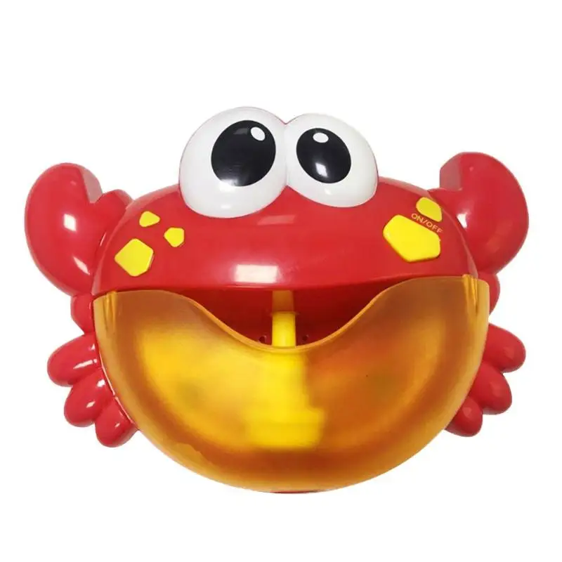 Красный пластиковый Краб пузырчатая машина приятное музыкальное устройство для мыльных пузырей ванна для маленьких детей ванны душ ванная комната забавные игрушки