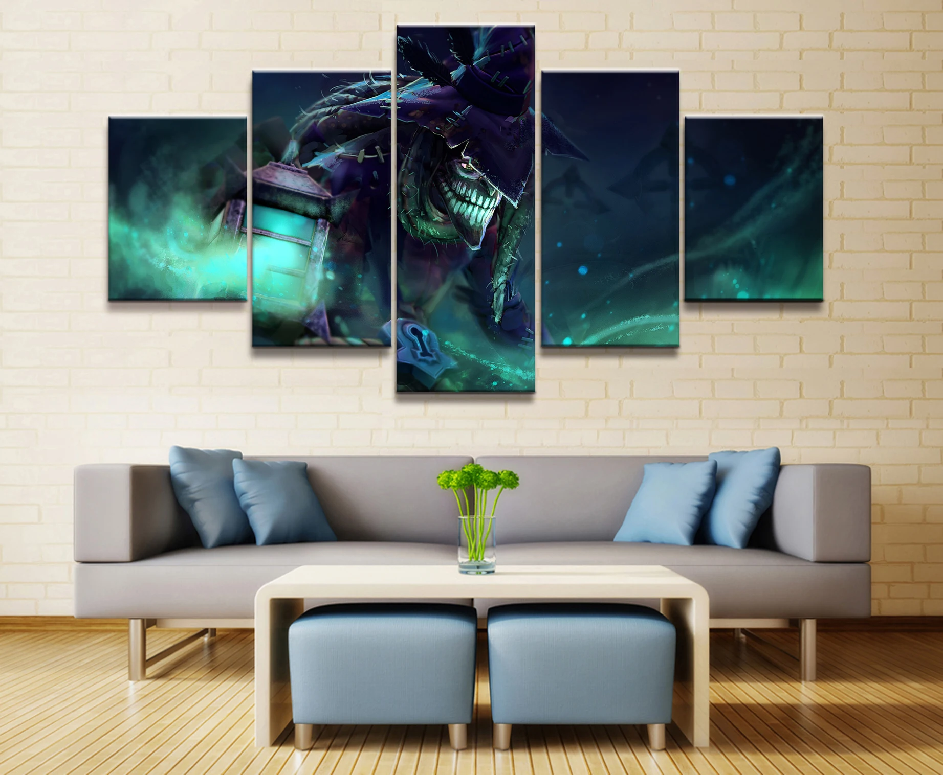  5 Piece HD Picture DOTA 2 Game Poster Wall Sticker Game Paintings Artwork Canvas Art for Home Decor