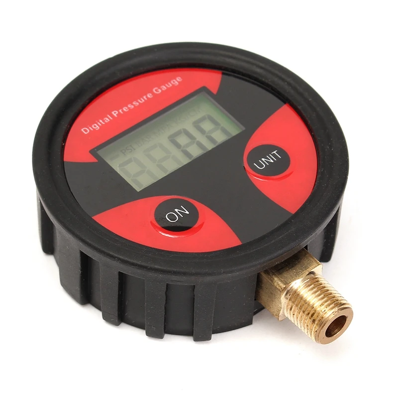 

0-200PSI Car Truck Bike Auto Car Tyre Tire Air Pressure Gauge Dial Meter Tester Copper+Rubber Digital Tire Pressure Gauge Tool