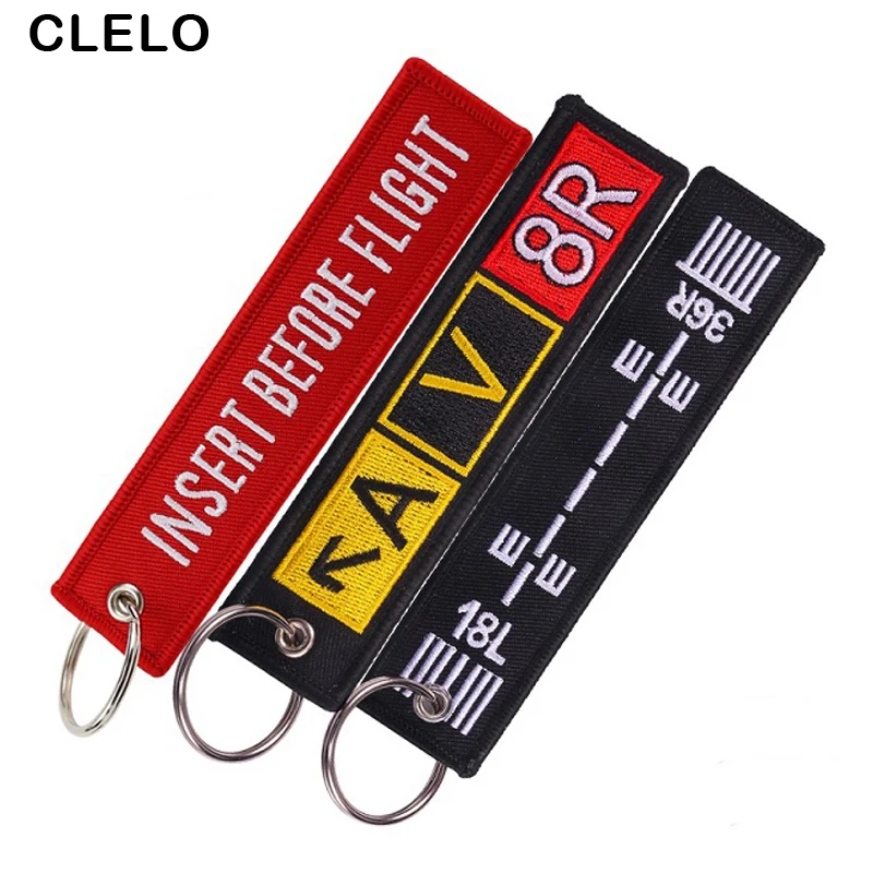 CLELO Embroidery Luggage Tag label Fashion Travel bag tag With Key Ring Special Gift for Flight Crew Aviation Lover 3pcs/lot CLELO Embroidery Luggage Tag label Fashion Travel bag tag With Key Ring Special Gift for Flight Crew Aviation Lover 3pcs/lot