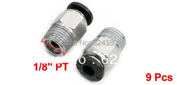 

10 Pcs 4mm OD Tube 1/8" PT Male Thread Push In to Connect One Touch Quick Connector Pneumatic Air Fittings Straight