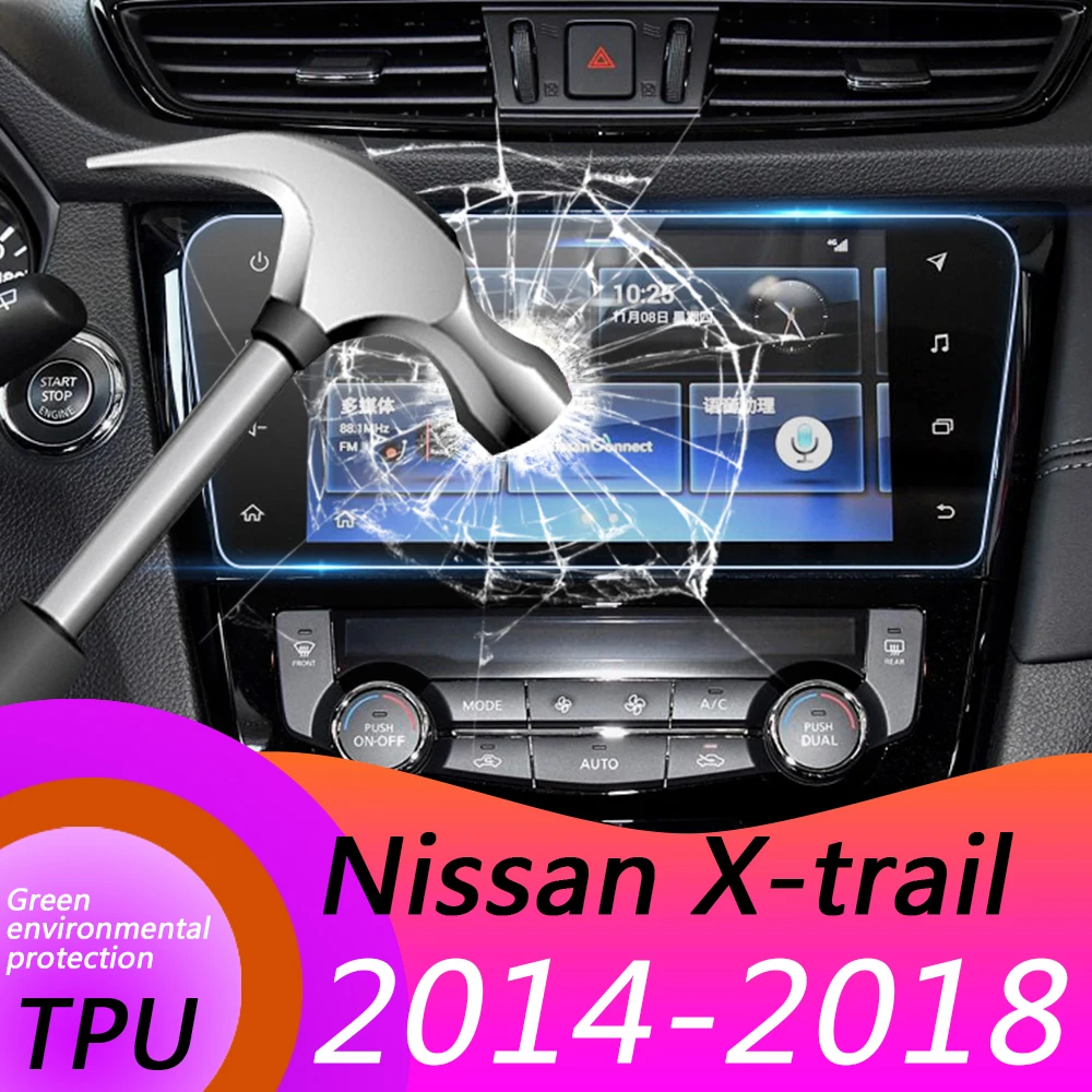 

7inch LCD Screen Sticker Car GPS Navigation Screen Steel Protective Film For Nissan Qashqai J11 X-trail T32 2015 2016 2017 2018