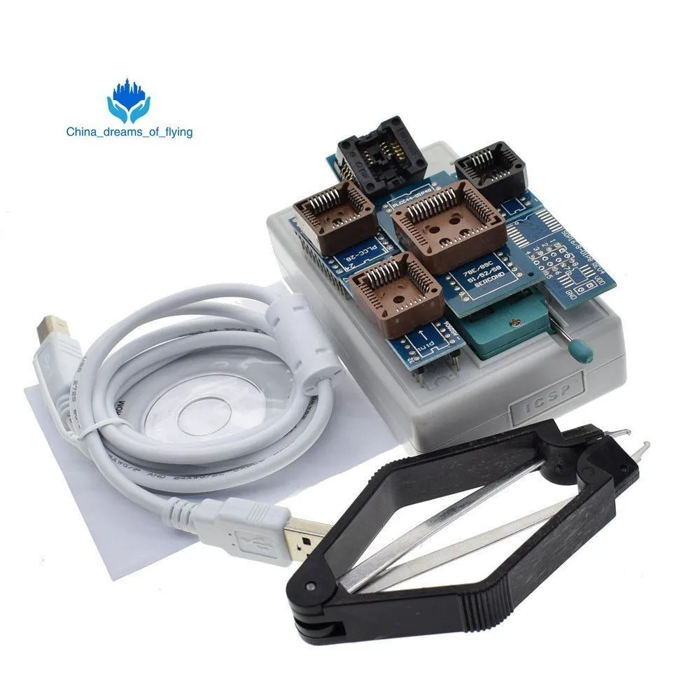 

1Set 13000 ICs TL866CS Programmer USB 2.0 EPROM FLASH BIOS 6 Adapter PLCC IC Universal Programmers TL866A High Speed 100% Origin