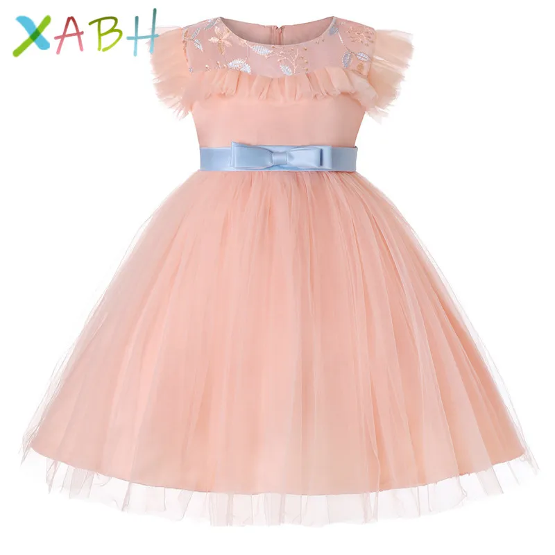 

EAZII Fancy Kids Tulle Dress for Girls Embroidery Ball Gown Baby Flower Girl Princess Dresses Wedding Party Costumes robe fille