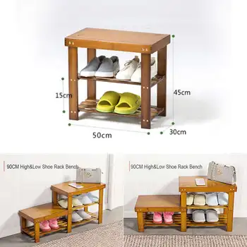 

Shoe Stools Wooden Multi Purpose Shoe Rack Storage Benches Stools Porch Living Room door Convenient Multi Layer Shoe Organizer