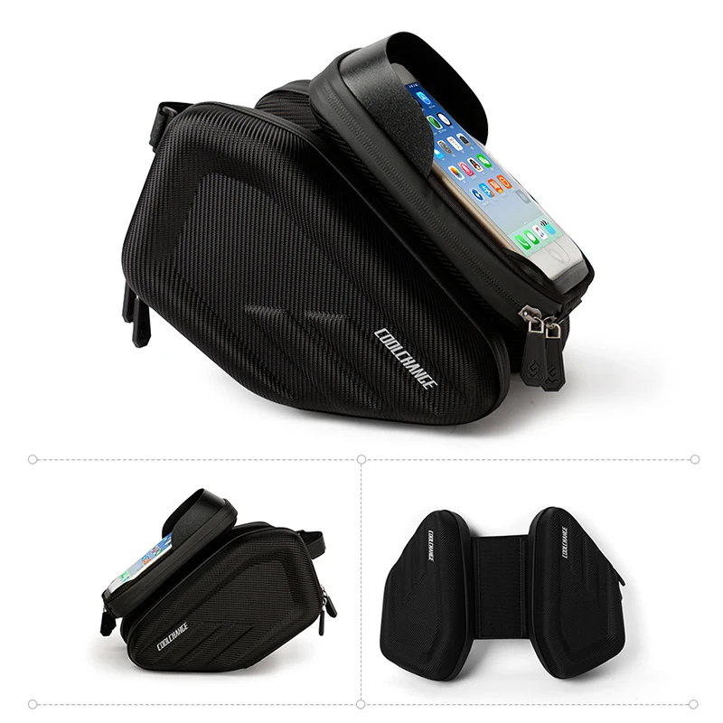 

MTB Road Bicycle Bike Bags Rainproof Touch Screen Cycling Top Front Tube Frame Bags 6.2 Phone Case Bike Accessories