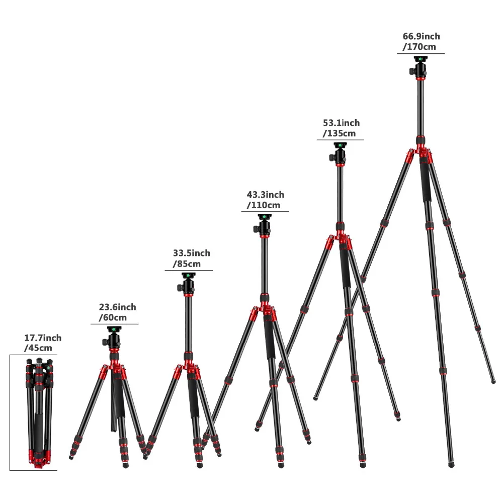 Neewer алюминиевый сплав 6" /170 см штатив монопод с шаровой головкой 360 градусов 1/4" быстросъемная пластина для Canon/Nikon/Pentax/Olympus