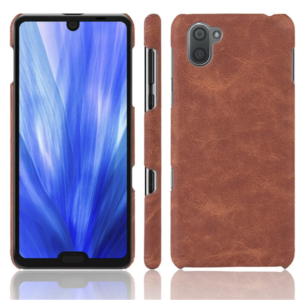 Чехол для Sharp Aquos R3 роскошный тонкий жесткий чехол накладка из искусственной кожи