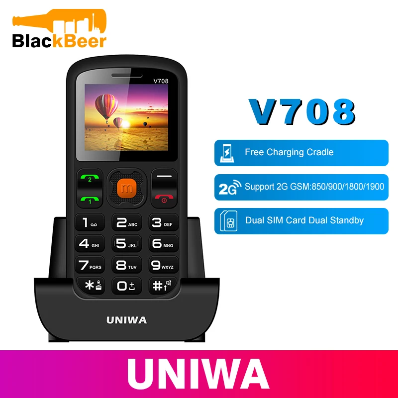 UNIWA V708 Mobile Phone Charging Cradle Senior Kids