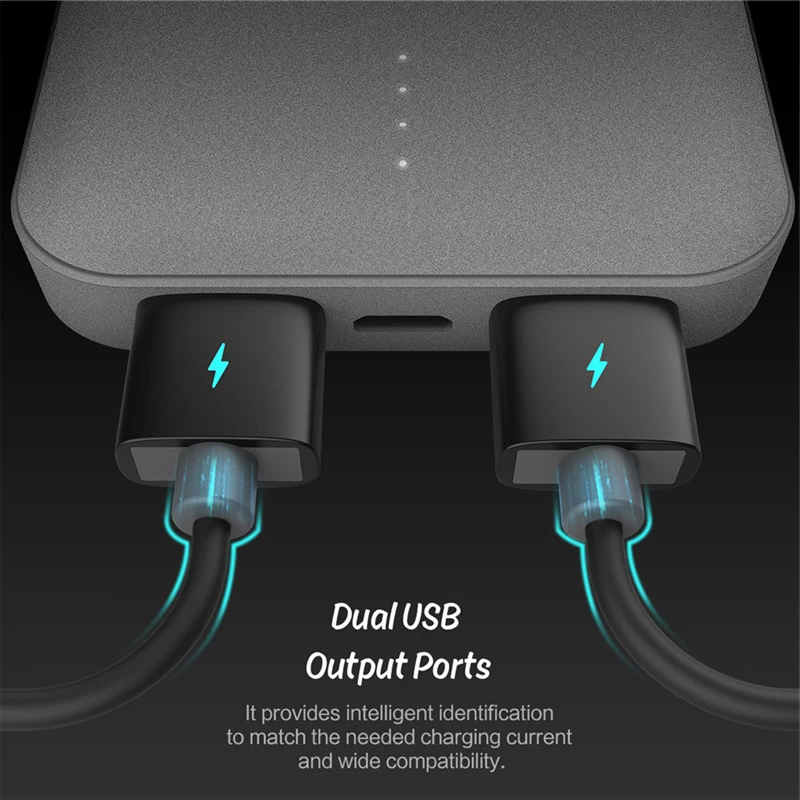 ROCK Power Bank 10000mah Mini External Battery For Xiaomi mi 7 5 Portable Battery Charger Powerbank Dual USB
