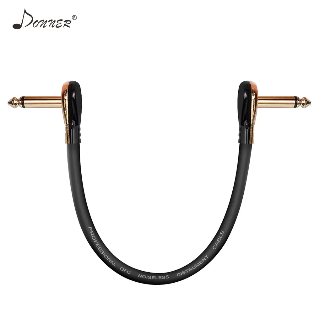 

Donner 1pcs 15/30cm Pro Guitar Patch Pedal Cable Right Angle Guitar Effect Pedal Cables Wire Guitar Accessories High Quality New