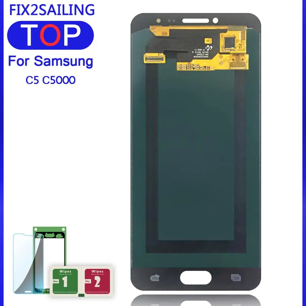 5 2-дюймовый ЖК-дисплей для SAMSUNG Galaxy C5 жк-дисплей C5000 супер AMOLED сенсорный экран
