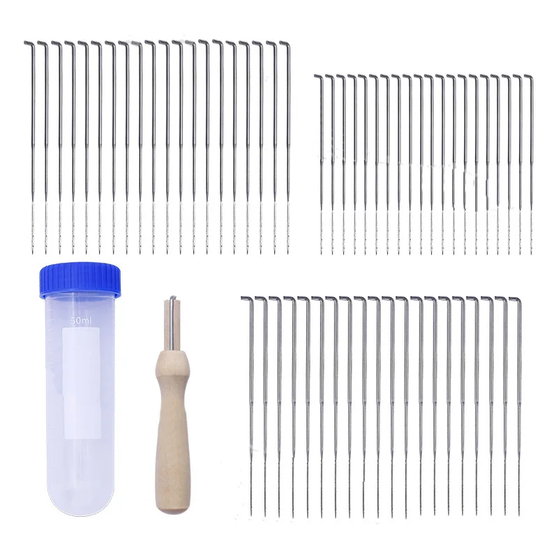 

62Pcs/Set Mixed Felting Needles Wool Felt Tools with Wood Handle with Bottle Felt DIY Package